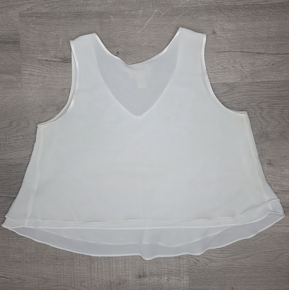 Victorias secret gold label vintage layered sheer floral embroidered crop top M - Picture 7 of 7